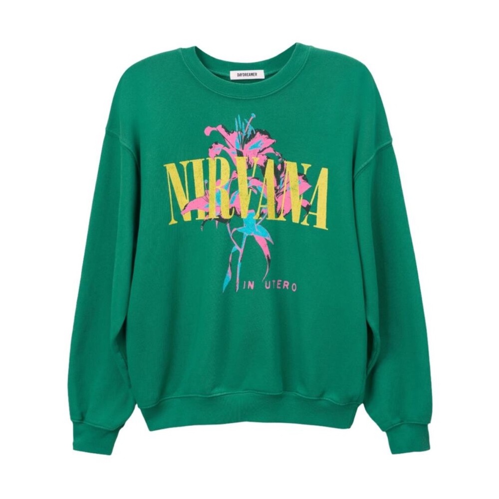 DAYDREAMER Nirvana Lilies Boyfriend Crew Size XS NWT MSRP $158 - Picture 3 of 8